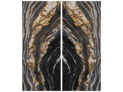 Anatolia 120x280 Majesto Oro Noir Bookmatch Cut Honed Rectified Colorsync Sintered Slab 6 mm - 1