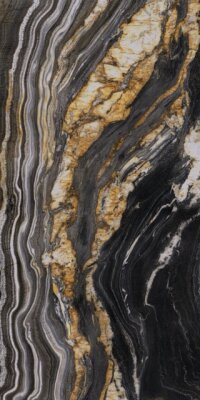 Anatolia 160x320 Oro Noir Block 25 Bookmatch Cut Polished Rectified Colorsync Sintered Slab 6 mm - 1
