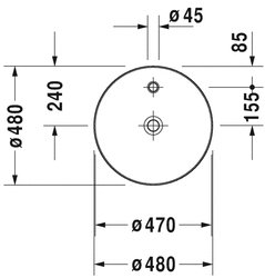 Cape Cod DuraCeram® Tezgah Üstü Lavabo 48 cm (2328480000) - Thumbnail