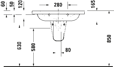 Duravit D-CodeEtajerli Lavabo 80 cm - 23998000002 - 2