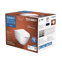 Duravit D-Neo Rimless® Hygiene Glaze Asma Klozet Seti - 45773920A1 - 1
