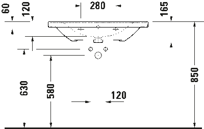 Duravit D-NeoEtajerli Lavabo 80 cm - 2367800000 - 3
