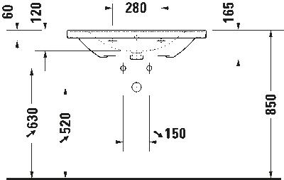 Duravit D-NeoEtajerli Lavabo 80 cm - 2367800000 - 4
