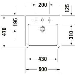 Duravit Vero Tezgah Üstü Lavabo 50cm - 0454500027 - 2
