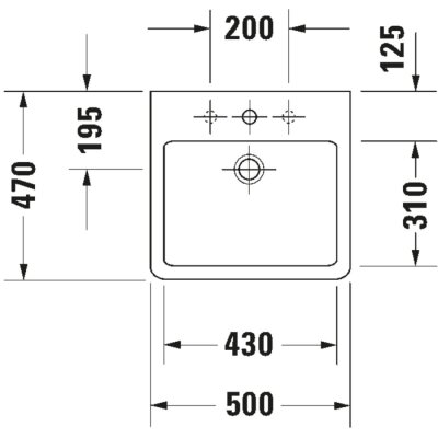 Duravit Vero Tezgah Üstü Lavabo 50cm - 0454500027 - 2