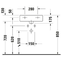 Duravit Vero Tezgah Üstü Lavabo 50cm - 0454500027 - 3