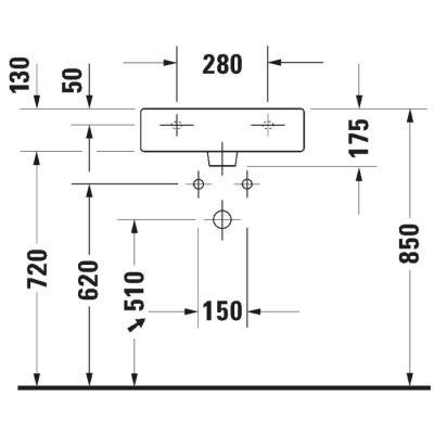 Duravit Vero Tezgah Üstü Lavabo 50cm - 0454500027 - 3