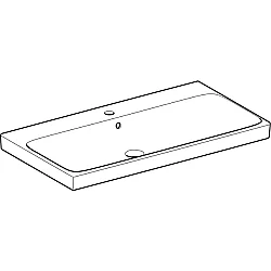 Geberit Aniara Lavabo: 90.5x48.5cm, Batarya Deliği=Orta, Taşma=Görünür, Simetrik, Beyaz - 510.053.00.1 - 2
