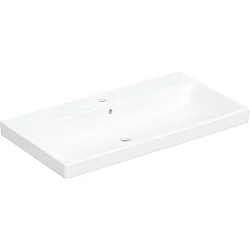 Geberit Aniara Lavabo: 90.5x48.5cm, Batarya Deliği=Orta, Taşma=Görünür, Simetrik, Beyaz - 510.053.00.1 - Geberit