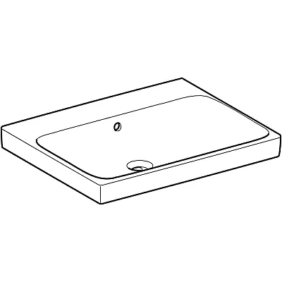 Geberit Geberit Aniara Lavabo: 60.5x48.5cm, Batarya Deliği=Yok, Taşma=Görünür, Simetrik, Beyaz - 510.051.00.5 - 2