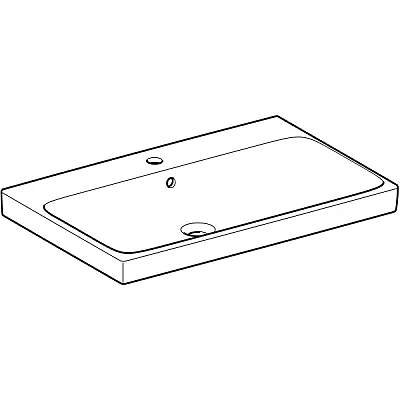 Geberit Geberit Aniara Lavabo: 75.5x48.5cm, Batarya Deliği=Orta, Taşma=Görünür, Simetrik, Beyaz - 510.052.00.1 - 2