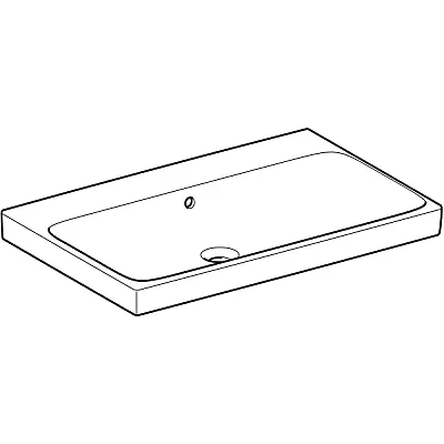 Geberit Geberit Aniara Lavabo: 75.5x48.5cm, Batarya Deliği=Yok, Taşma=Görünür, Simetrik, Beyaz - 510.052.00.5 - 2