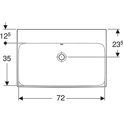 Geberit Geberit Aniara Lavabo: 75.5x48.5cm, Batarya Deliği=Yok, Taşma=Görünür, Simetrik, Beyaz - 510.052.00.5 - 3