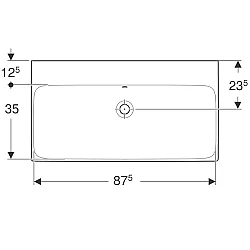 Geberit Geberit Aniara Lavabo: 90.5x48.5cm, Batarya Deliği=Yok, Taşma=Görünür, Simetrik, Beyaz - 510.053.00.5 - 3