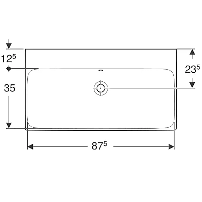 Geberit Geberit Aniara Lavabo: 90.5x48.5cm, Batarya Deliği=Yok, Taşma=Görünür, Simetrik, Beyaz - 510.053.00.5 - 3