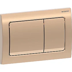 Geberit Kumanda Kapağı Alpha01 (Çift Basmalı) Kare, Bronz - 115.055.QA.1 - Geberit