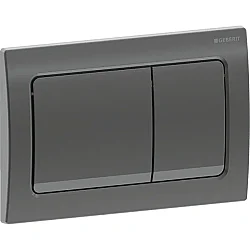 Geberit Kumanda Kapağı Alpha01 (Çift Basmalı) Kare, Siyah Krom - 115.055.QC.1 - Geberit