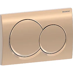 Geberit Kumanda Kapağı Alpha01 (Çift Basmalı) Yuvarlak, Bronz - 115.035.QA.1 - Geberit