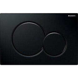 Geberit Kumanda Kapağı Sigma01 - Çift Basmalı Parlak Siyah - 115.770.DW.5 - 1