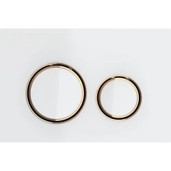 Geberit Kumanda Kapağı Sigma21 - Çift Basmalı Beyaz Cam / Bronz - 115.650.SI.1 - 1