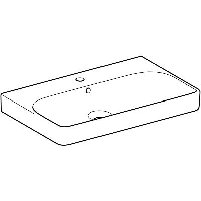 Geberit Smyle etajerli Lavabo, Batarya Delikli, 75 cm - 500.249.01.1 - 2