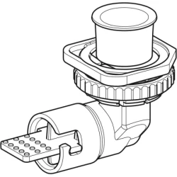 Geberit su bağlantı boru setli duvar montaj kutusu için geri tepme sistem montajı için su bağlantı boru seti - 115.331.00.1 - 2