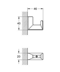 Grohe Selection Cube Havlu/Bornoz Askılığı - 40782000 - 2