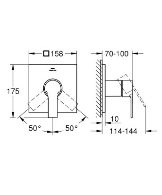 Grohe Allure Ankastre duş bataryası - 19317001 - 2