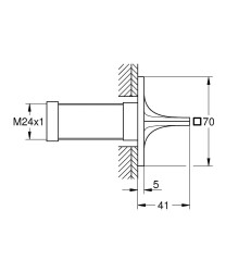 Grohe Allure Ankastre stop valf - 19334001 - 2