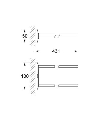 Grohe Allure Brilliant 2 li Havluluk - 40496000 - 2