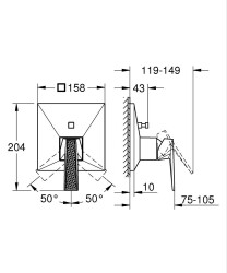 Grohe Allure Brilliant Ankastre Banyo Bataryası - 24425000 - 2