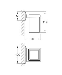 Grohe Allure Brilliant Diş Fırçalığı - 40493000 - 2
