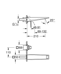 Grohe Allure Brilliant Private Collection 2 delikli lavabo bataryası M-Boyutu - 29517AL0 - 2