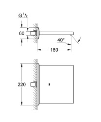 Grohe Allure Brilliant Şelale Çıkış Ucu, Paslanmaz Çelik - 13319DC0 - 2