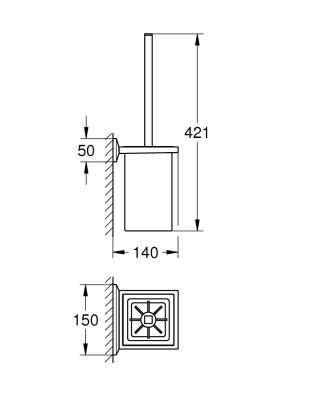 Grohe Allure Brilliant Tuvalet Fırçalığı - 40900000 - 2