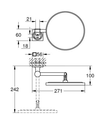 Grohe Allure Kozmetik Ayna - 40967AL1 - 2