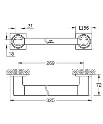 Grohe Allure New Tutunma Barı 340mm - 40955A01 - 2