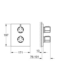 Grohe Allure Termostatik Duş Bataryası - 19380000 - 2
