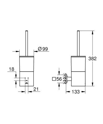 Grohe Allure Tuvalet fırçası seti - 40340DL1 - 2