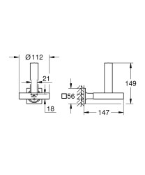 Grohe Allure Yedek tuvalet kağıtlığı - 40956001 - 2