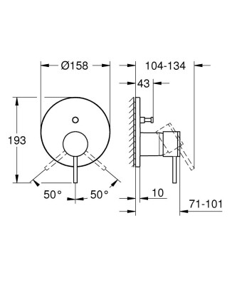Grohe Atrio Ankastre banyo/duş bataryası - 24355000 - 2