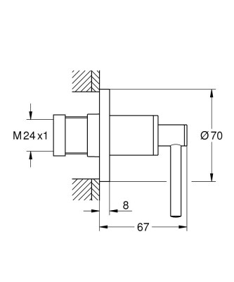 Grohe Atrio Ankastre stop valf - 19088DC3 - 2