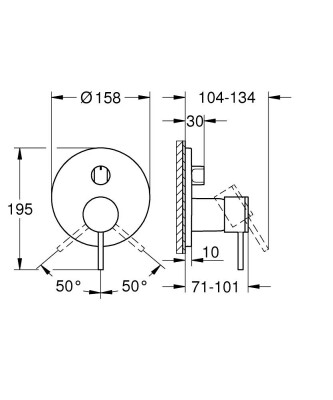 Grohe Atrio New Ankastre Banyo Bataryası - 24356DC0 - 2