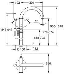 Grohe Atrio New Yerden Küvet Bataryası - 24368AL0 - 2