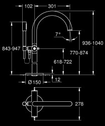 Grohe Atrio Private Collection Yerden Küvet Bataryası - 25227AL0 - 2