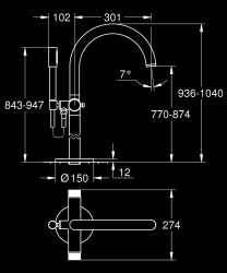 Grohe Atrio Private Collection Yerden Küvet Bataryası - 25229GL0 - 2