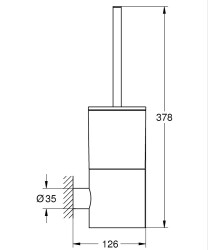 Grohe Atrio Tuvalet Fırçalığı - 40892000 - 2