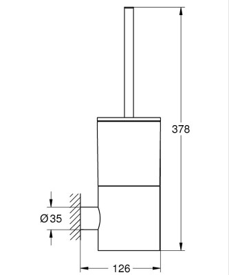 Grohe Atrio Tuvalet Fırçalığı Brushed Hard Graphite- 40892AL0 - 2