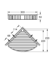 Grohe Bau Cosmopolitan Köşe Metal Sepet L boyut - 40663001 - 2