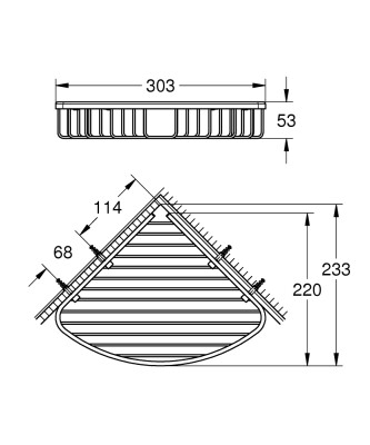 Grohe Bau Cosmopolitan Köşe Metal Sepet L boyut - 40663001 - 2
